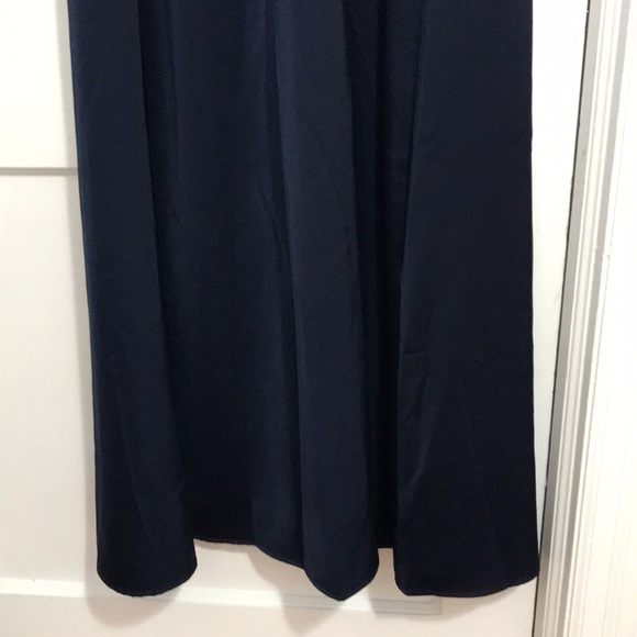 Lulus Unforgettable Love Blue Satin Cowl Neck Faux-Wrap Maxi Dress - Picture 6 of 11